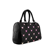 Load image into Gallery viewer, BLK PINK Heart Boston Handbag (Model 1621)
