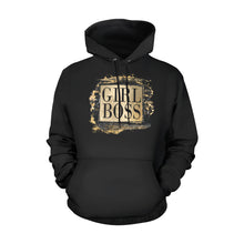 Load image into Gallery viewer, Girl Boss Black Gold All Over Print Hoodie for unisex (USA Size) (Model H13)
