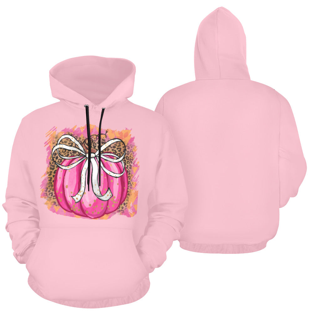 Pink Pumpkin All Over Print Hoodie for Unisex (USA Size) (Model H13)