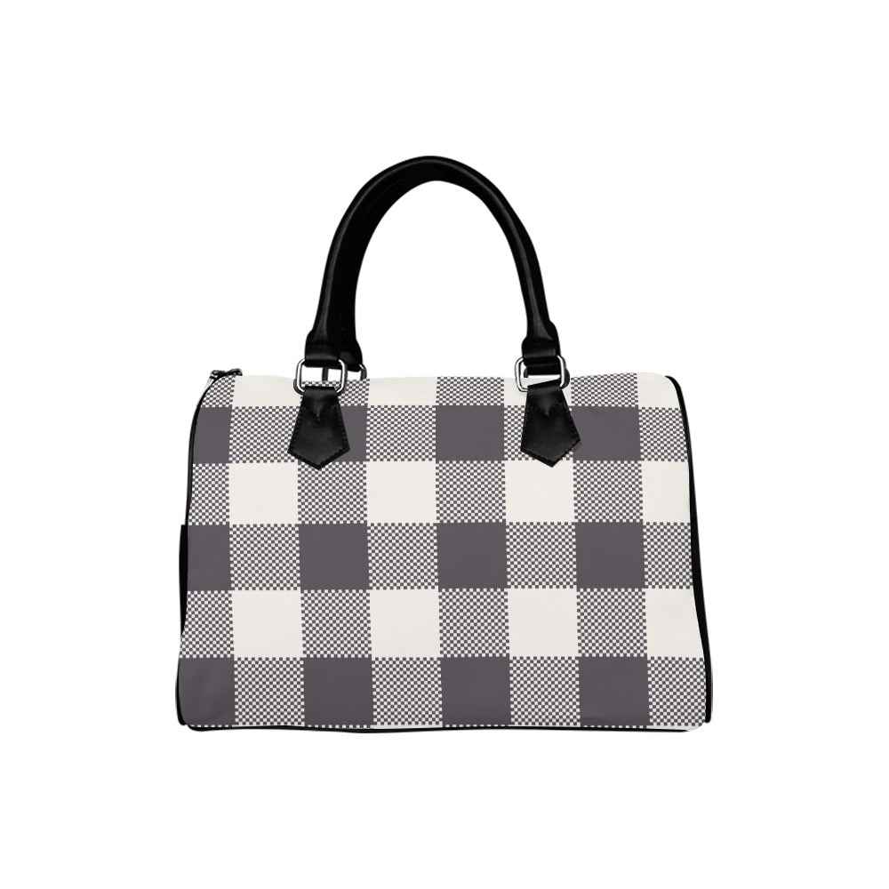 BLK Plaid Boston Handbag (Model 1621)