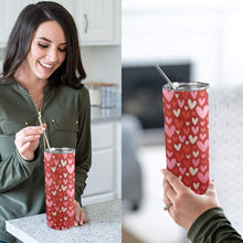 Load image into Gallery viewer, Heart 20oz Tall Skinny Tumbler with Lid and Straw
