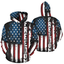 Load image into Gallery viewer, Freedom All Over Print Hoodie for unisex (USA Size) (Model H13)
