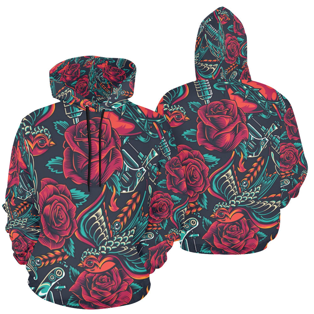 Inky All Over Print Hoodie for Unisex  (USA Size) (Model H13)