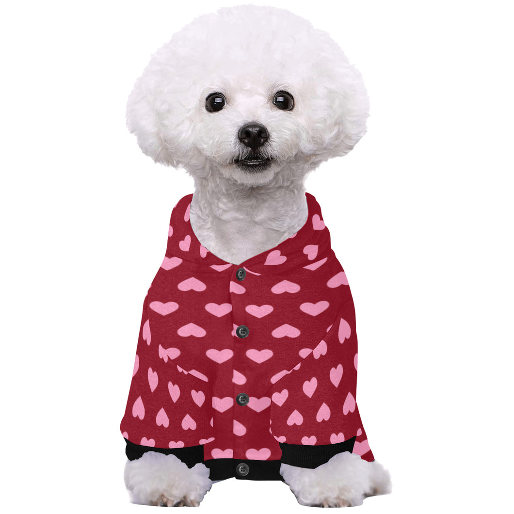 Hearts Pet Dog Hoodie