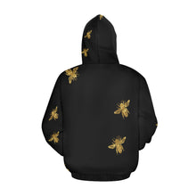 Load image into Gallery viewer, Gold Bees All Over Print Hoodie for Unisex (USA Size) (Model H13)
