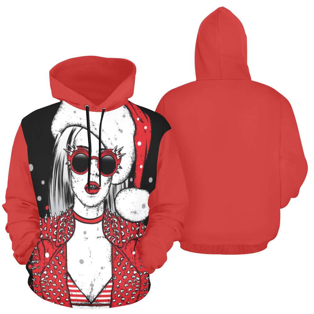 Ho Ho Ho All Over Print Hoodie for Unisex  (USA Size) (Model H13)