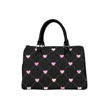 Load image into Gallery viewer, BLK PINK Heart Boston Handbag (Model 1621)
