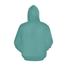 Load image into Gallery viewer, Black and Teal - Jaguar - Heart All Over Print Hoodie for Unisex (USA Size) (Model H13)
