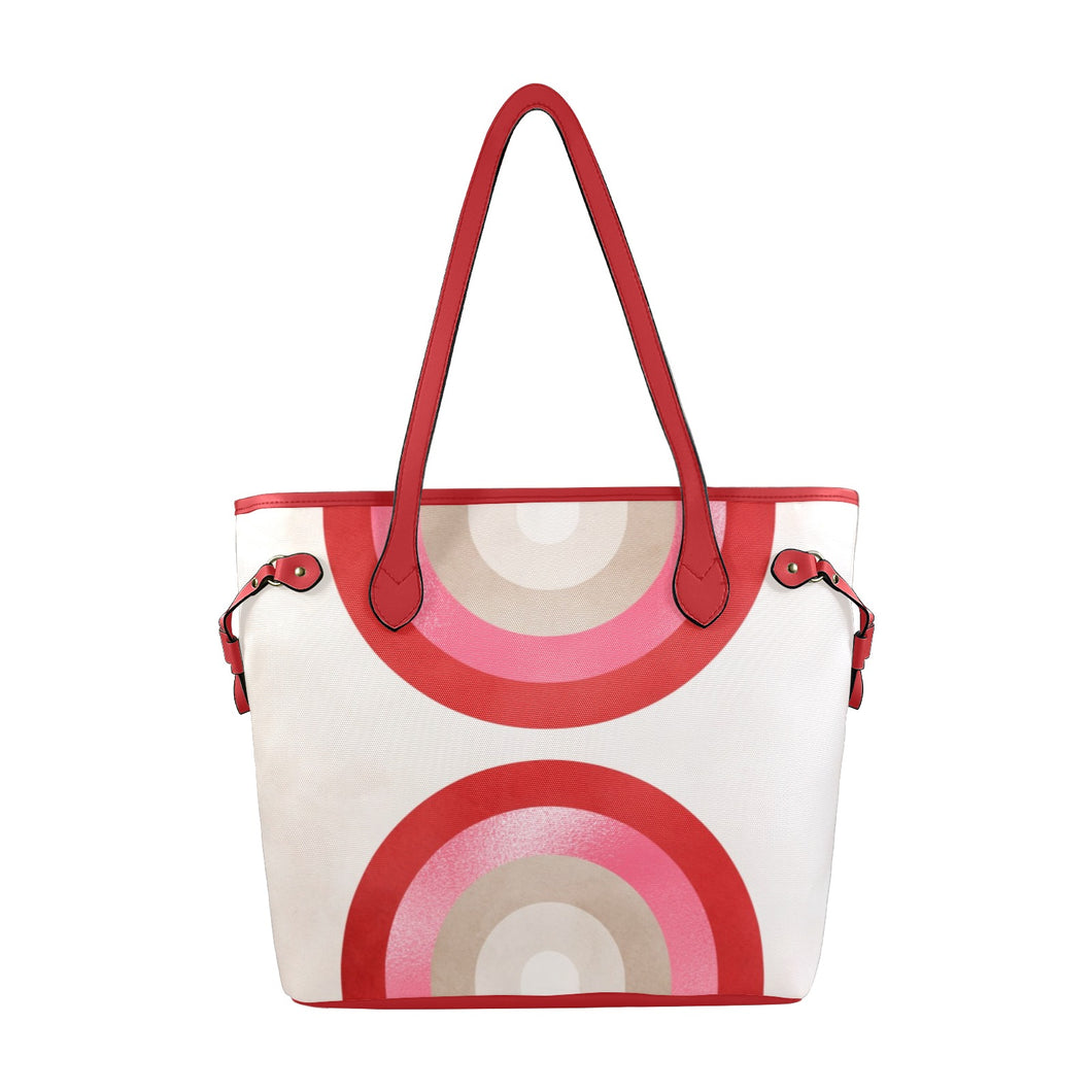 Red Rainbow Clover Canvas Tote Bag (Model 1661)