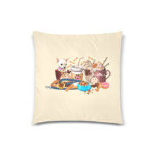 Load image into Gallery viewer, Dog mom coffee and lattes Custom Zippered Pillow Case 18&quot;x18&quot; (one side)
