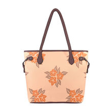 Load image into Gallery viewer, Peach Fuzz Flower Clover Canvas Tote Bag (Model 1661)
