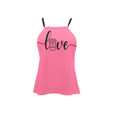 Load image into Gallery viewer, coffee love Loose Fit Halter Neck Top (Model T68)
