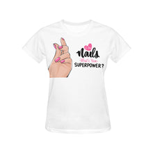 Load image into Gallery viewer, Nails Superpower All Over Print T-Shirt for Women (USA Size) (Model T40)
