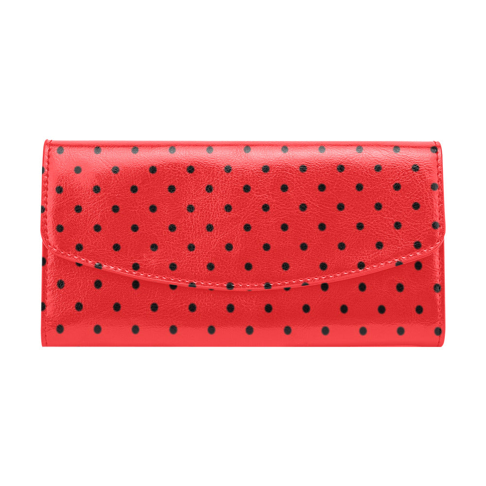 Watermelon Dots Women's Flap Wallet (Model 1707)