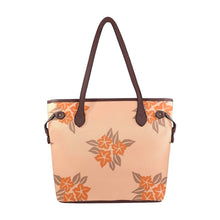 Load image into Gallery viewer, Peach Fuzz Flower Clover Canvas Tote Bag (Model 1661)
