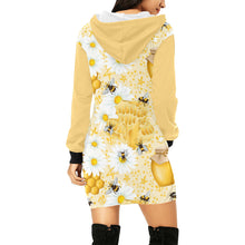 Load image into Gallery viewer, Honey All Over Print Hoodie Mini Dress (Model H27)
