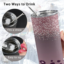 Load image into Gallery viewer, Purple Animal 20oz Tall Skinny Tumbler with Lid and Straw
