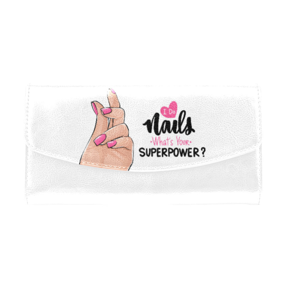 Nails Superpower Women's Flap Wallet (Model 1707)