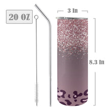 Load image into Gallery viewer, Purple Animal 20oz Tall Skinny Tumbler with Lid and Straw
