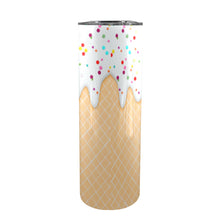 Load image into Gallery viewer, Vanilla Ice Cream 20oz Tall Skinny Tumbler with Lid and Straw
