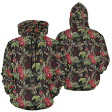 Load image into Gallery viewer, Red Rose Bees All Over Print Hoodie for  Unisex unisex (USA Size) (Model H13)
