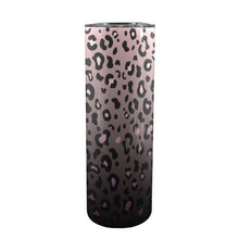 Load image into Gallery viewer, Purple  Black Animal 20oz Tall Skinny Tumbler with Lid and Straw
