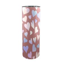 Load image into Gallery viewer, Hearts 20oz Tall Skinny Tumbler with Lid and Straw
