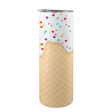 Load image into Gallery viewer, Vanilla Ice Cream 20oz Tall Skinny Tumbler with Lid and Straw
