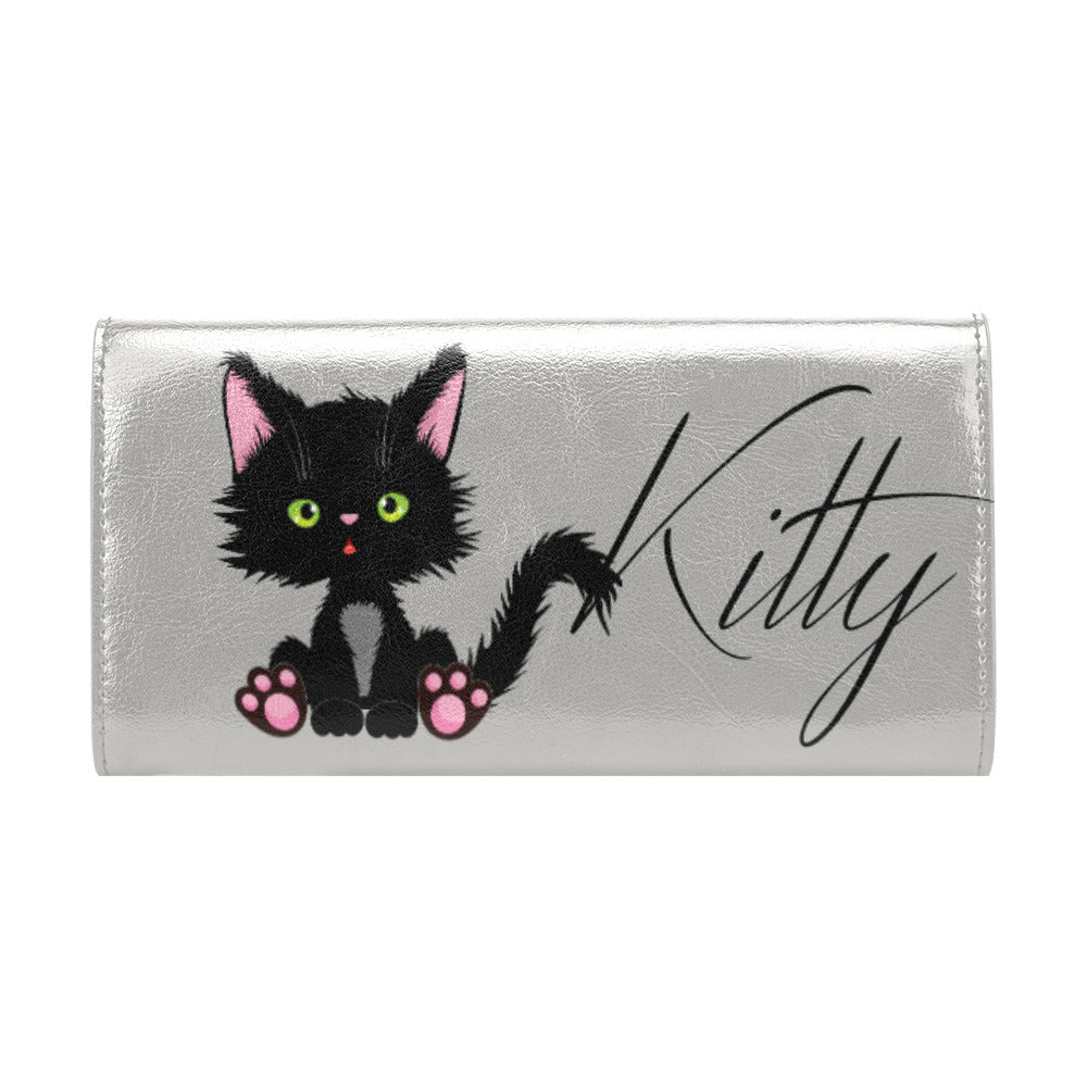 BLACK CAT Women's Flap Wallet (Model 1707)