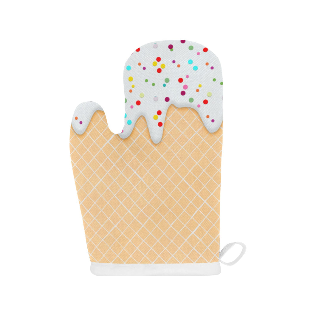 Frosted Linen Oven Mitt (Two Pieces)