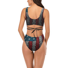 Load image into Gallery viewer, AMERICAN  Color Cross String Bikini Set (Model S29)
