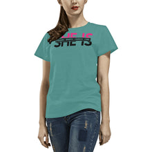 Load image into Gallery viewer, She is All Over Print T-Shirt for Women (USA Size) (Model T40)
